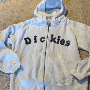 Dickies White Zip-Up Hoodie